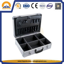 Caja de herramienta aluminio rayas plata maletín (HT-1052)